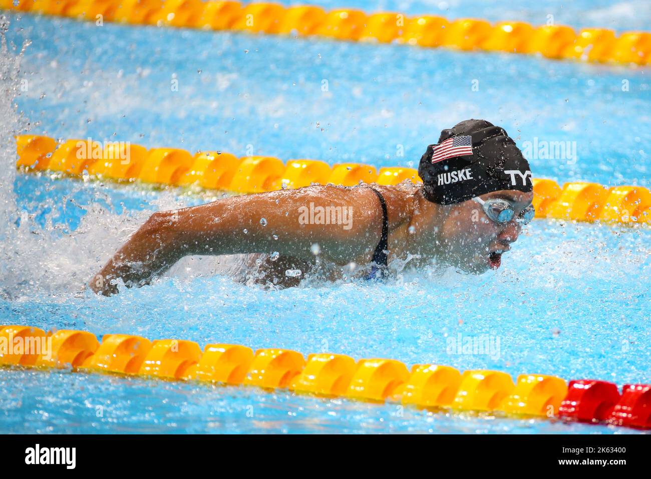 AUGUST 1st, 2021 TOKYO, JAPAN Torri HUSKE of USA swims the 100m butterfly during the Swimming