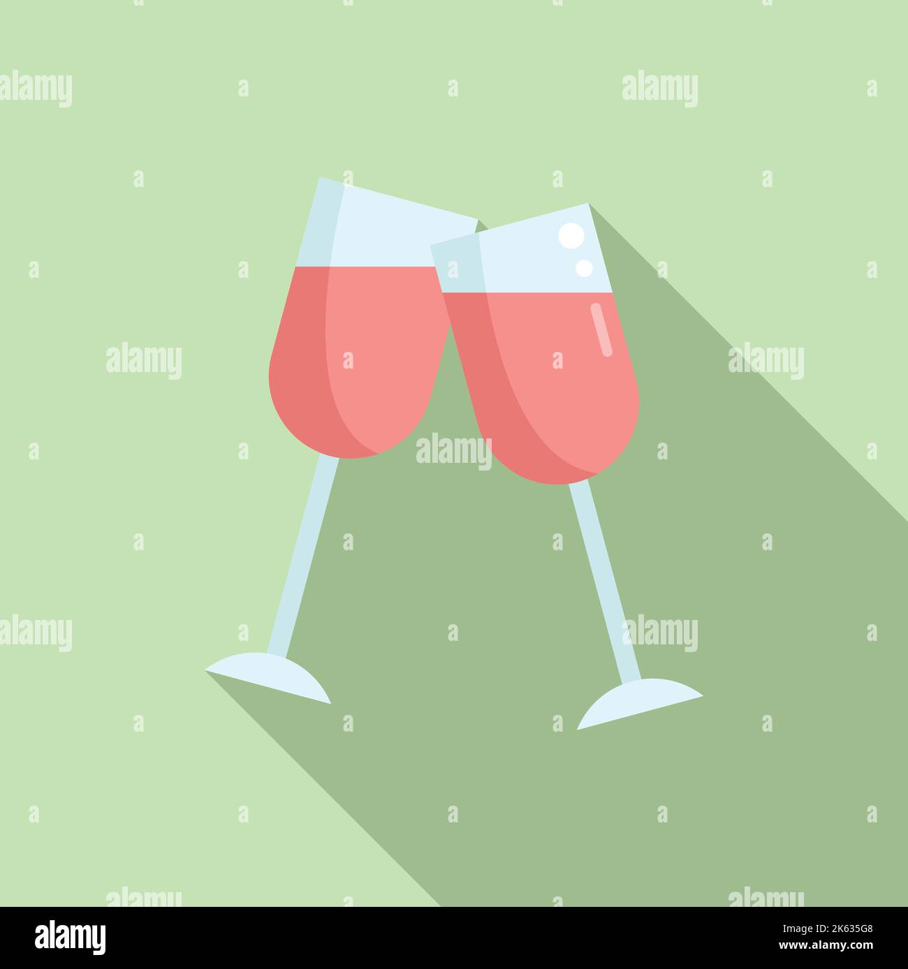 Wine cheers icon flat vector. Drink hand. Glass toast Stock Vector ...