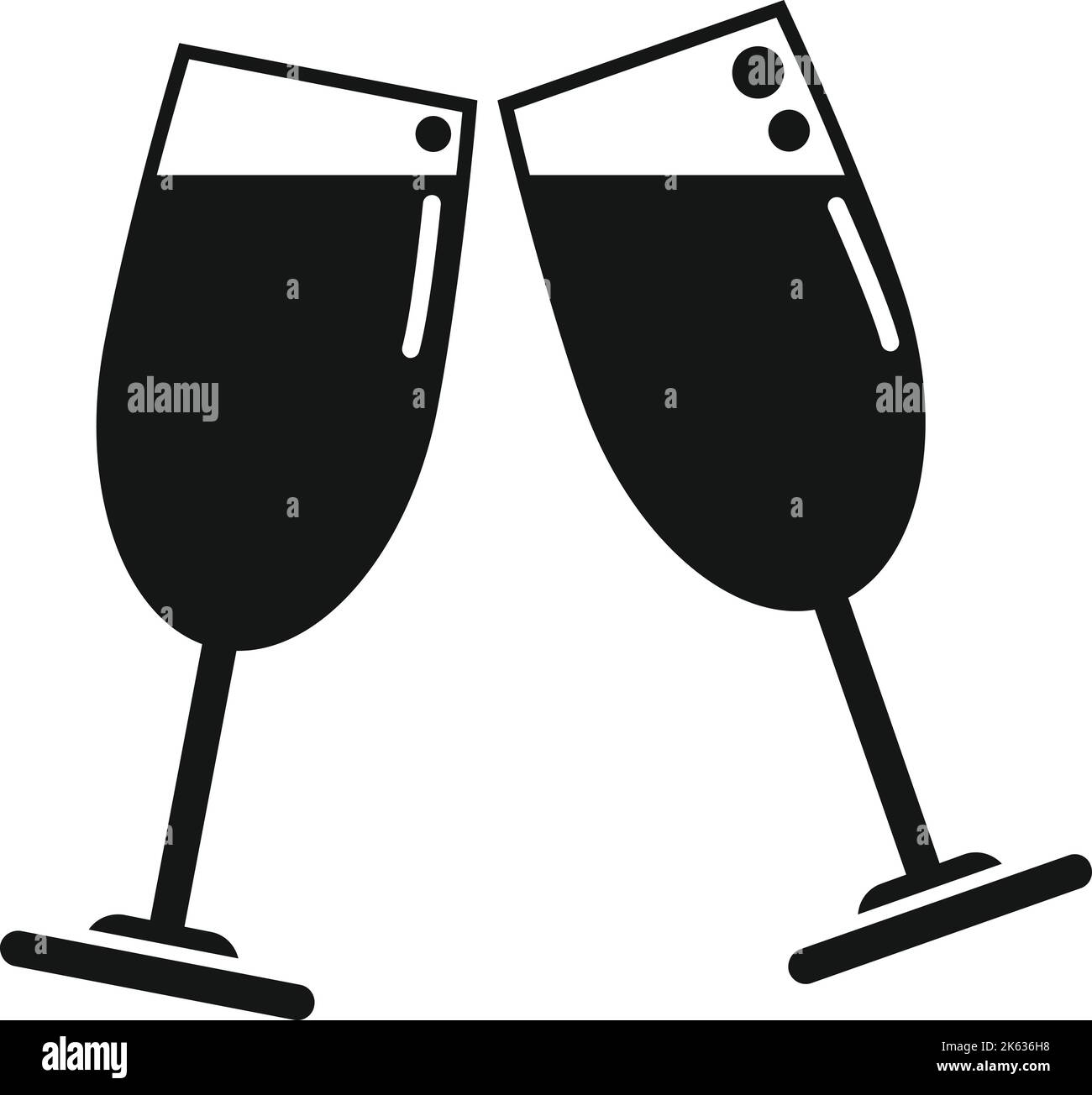 Toast party icon simple vector. Drink cheers. Bar alcohol Stock Vector