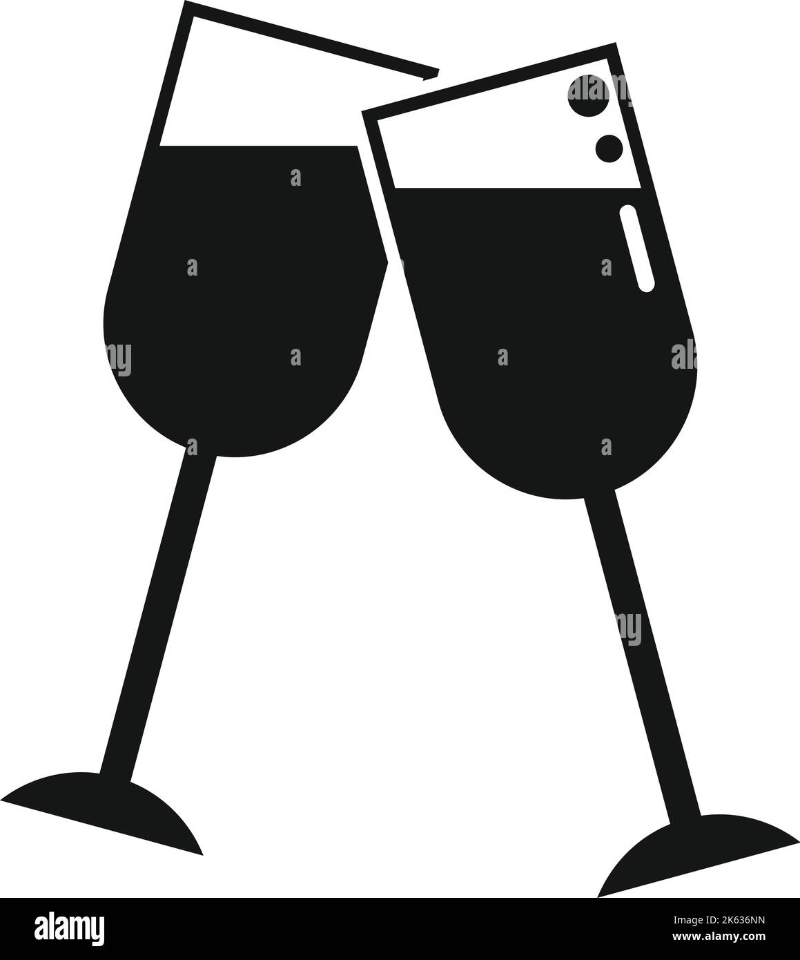 Wine cheers icon simple vector. Drink hand. Glass toast Stock Vector