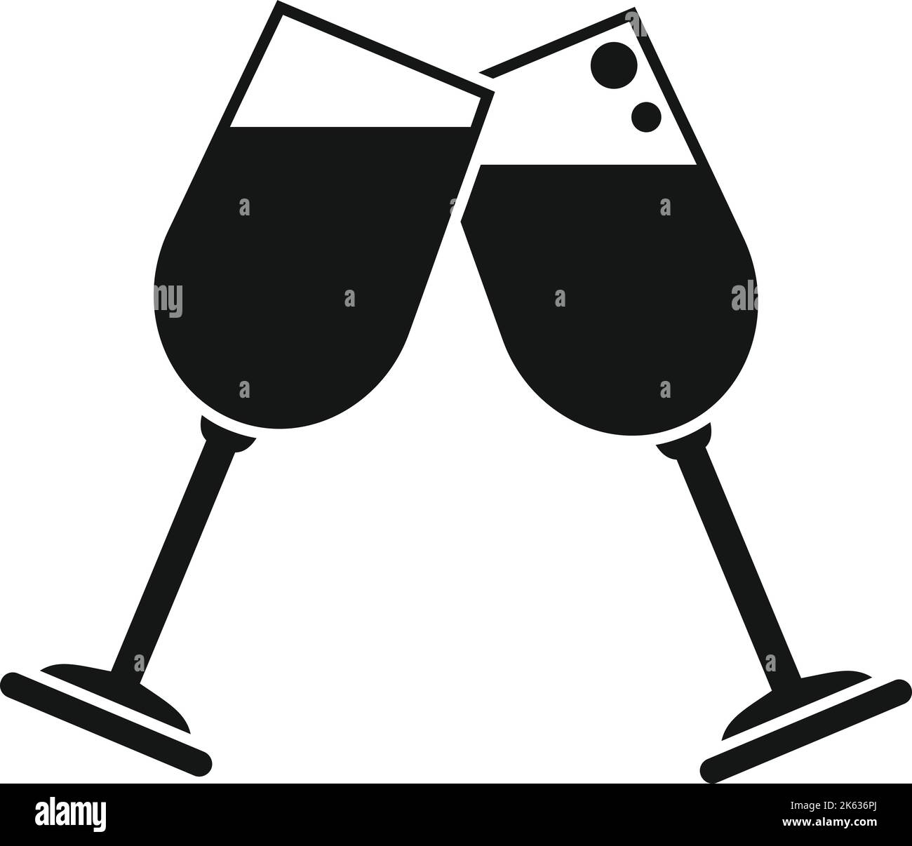 Wine cheers icon simple vector. Hand drink. Bar alcohol Stock Vector