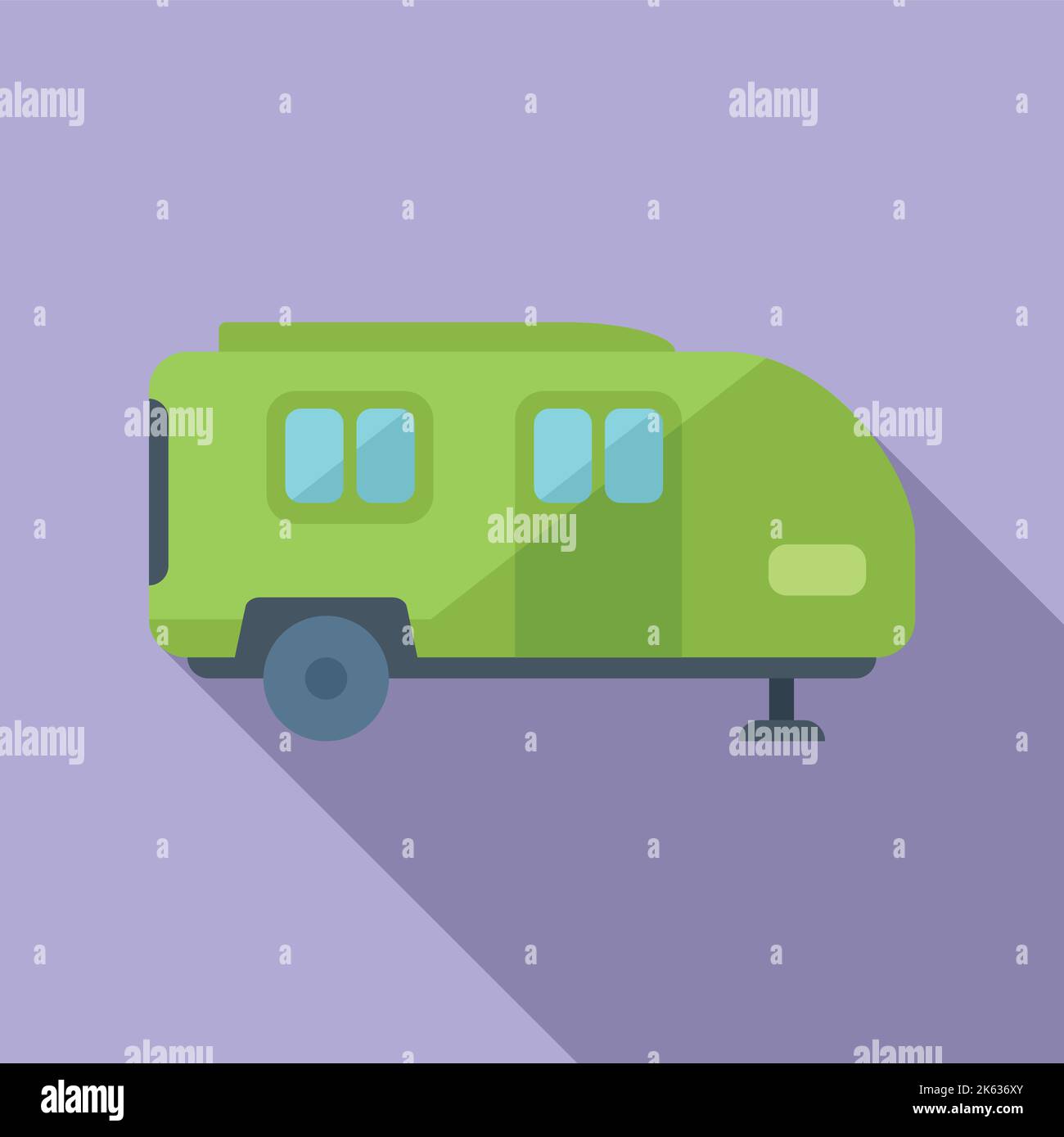 Camper caravan icon flat vector. Car auto. Bus van Stock Vector Image ...
