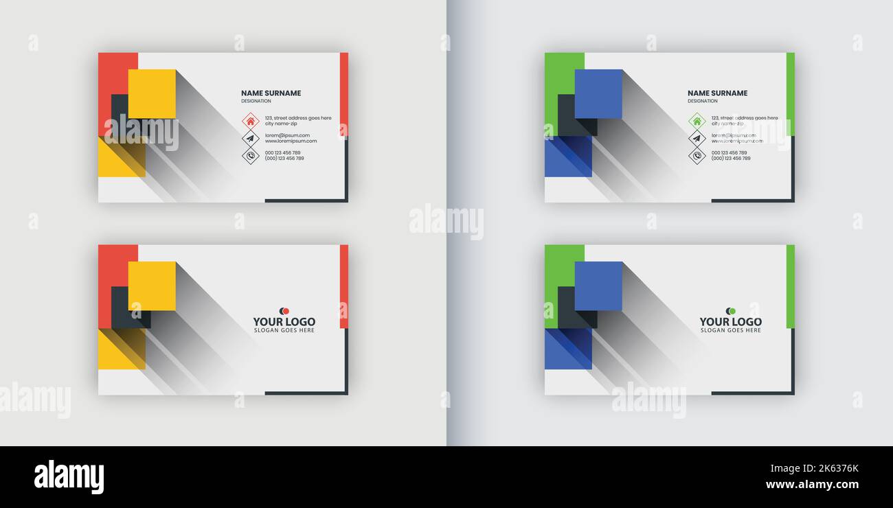 Abstract creative business card design Stock Vector Image & Art - Alamy