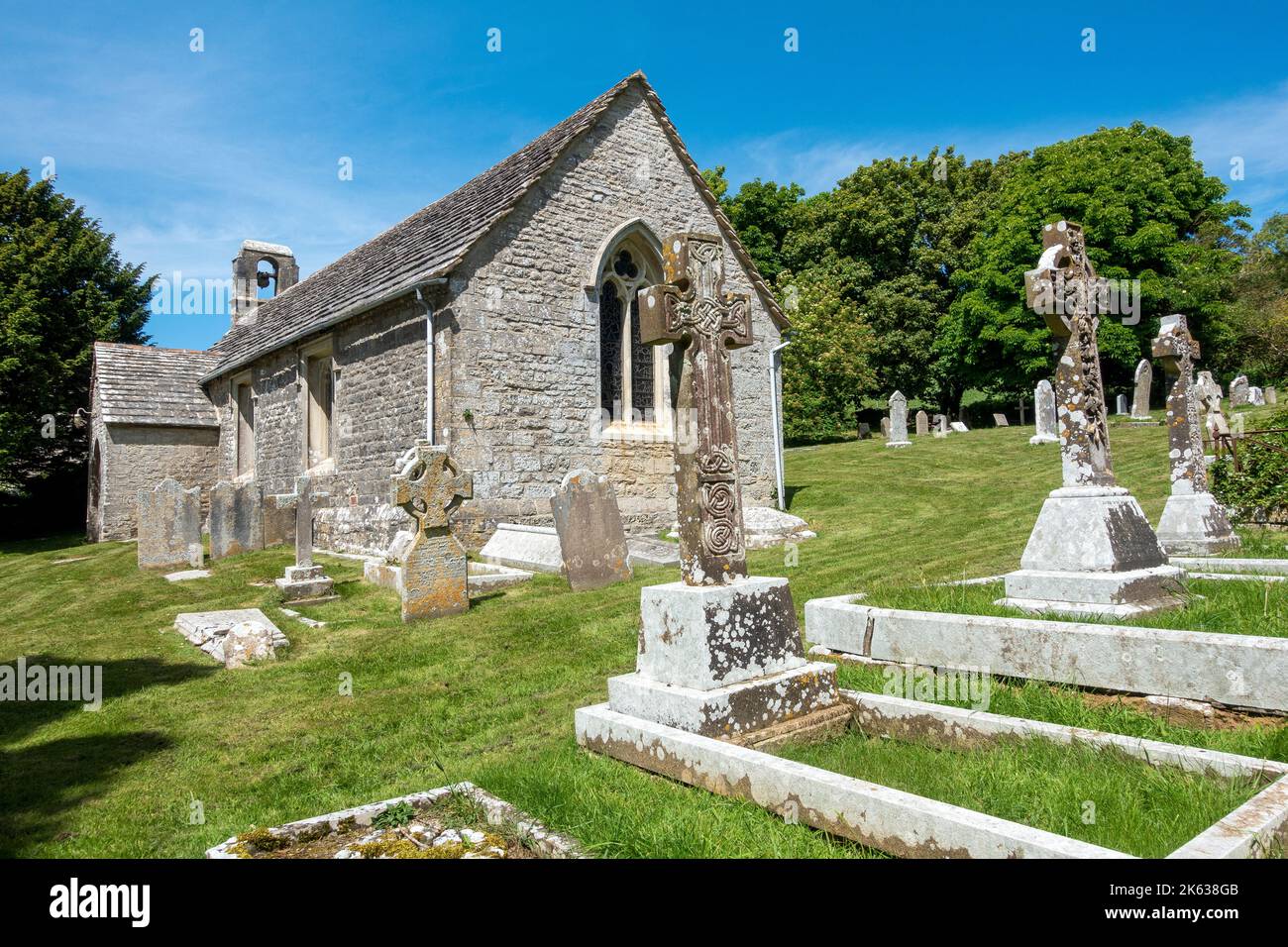 The St Nicholas of Myra village church in Kimmeridge, Isle of Purbeck, Dorset, England, UK Stock Photo