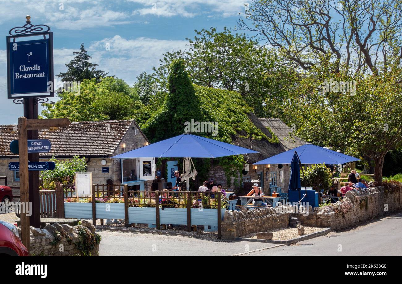 The popular Clavell's Restaurant in Kimmeridge village on the Isle of Purbeck, Dorset, England, UK Stock Photo