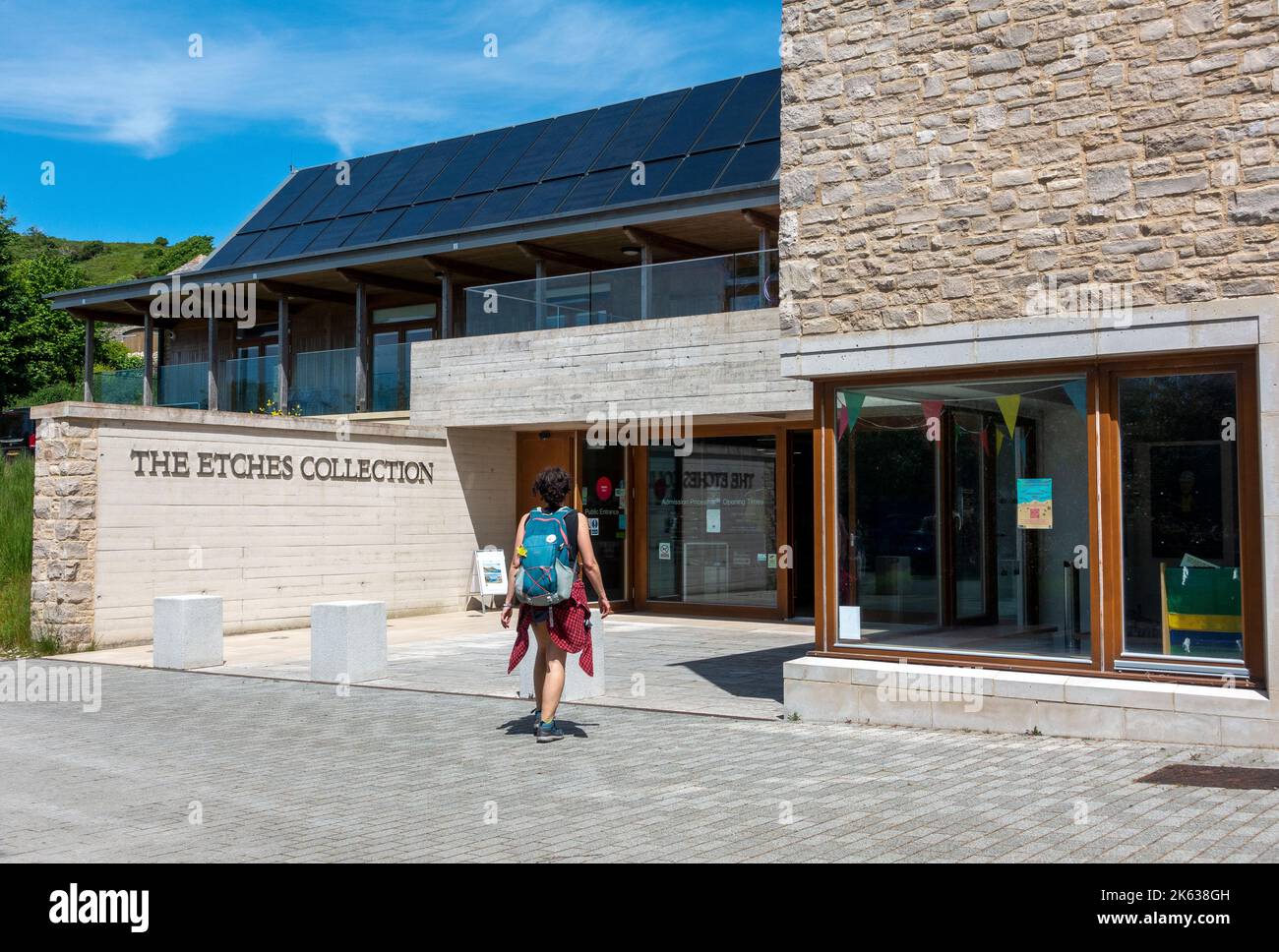 The Etches Collection building exterior, an independent fossil museum located in the village of Kimmeridge on the Isle of Purbeck, Dorset, England, UK Stock Photo
