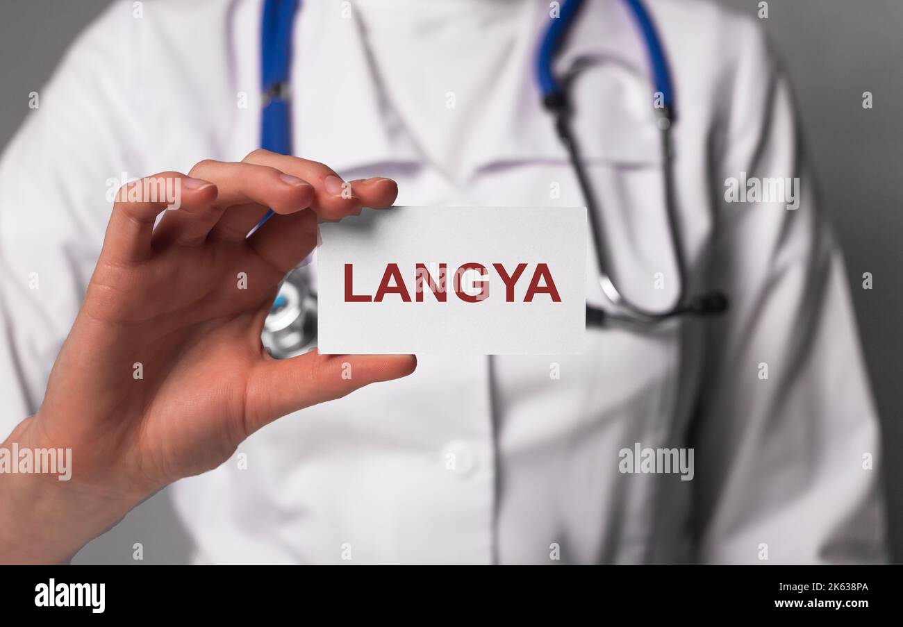 Langya word text, disease. Medical concept. High quality photo Stock Photo