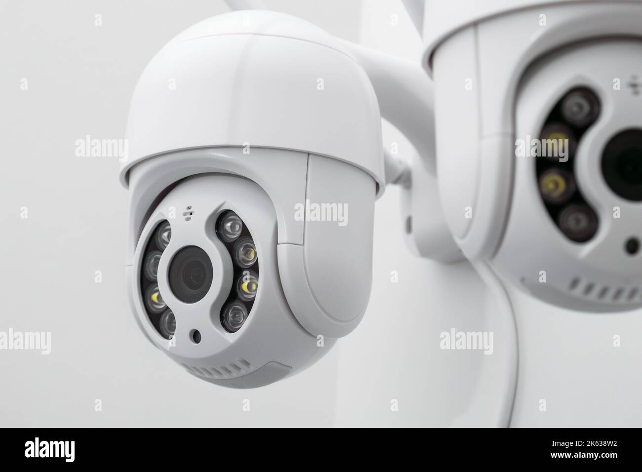 Round IP cameras shoot video of guests visiting business center ...