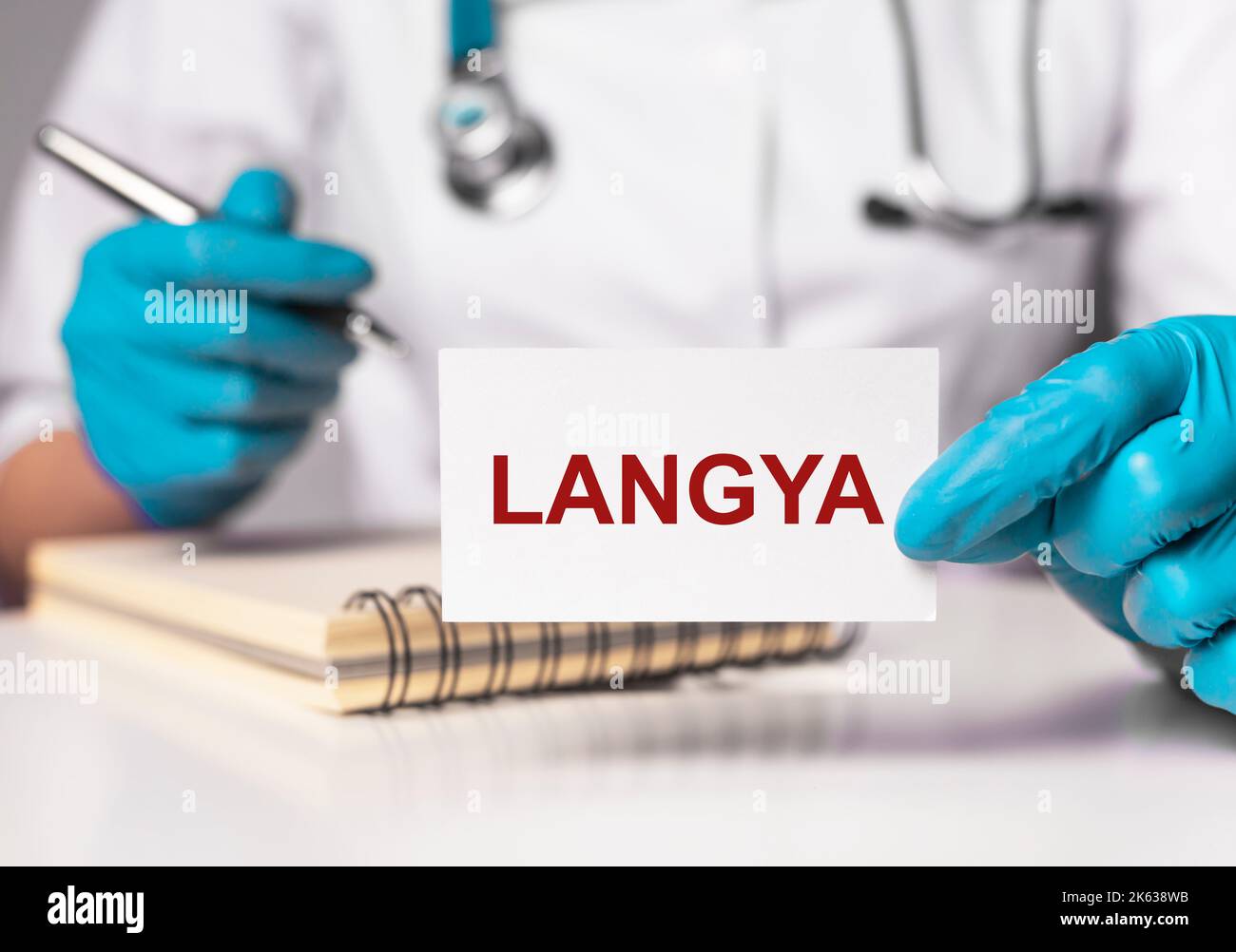 Langya word text, disease. Medical concept. High quality photo Stock Photo