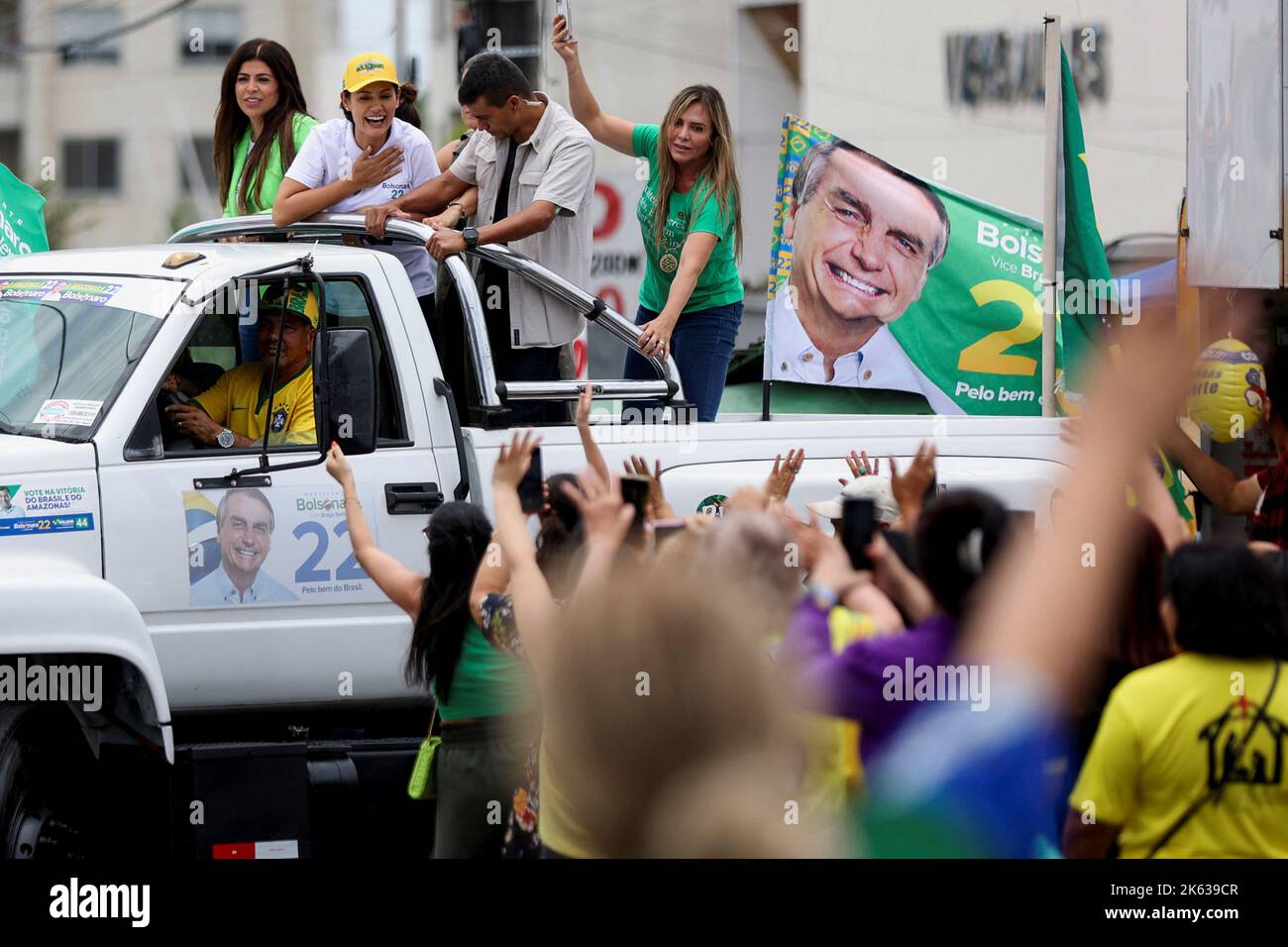 Brazilian first lady Michelle Bolsonaro attends the Women for Brazil meeting in Manaus, Amazonas state, Brazil October 11, 2022. REUTERS/ Bruno Kelly Stock Photo