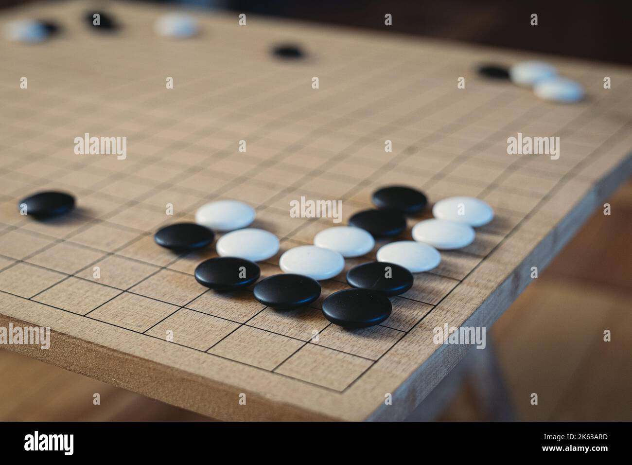 A corner joseki in the oriental game of Go Stock Photo Alamy