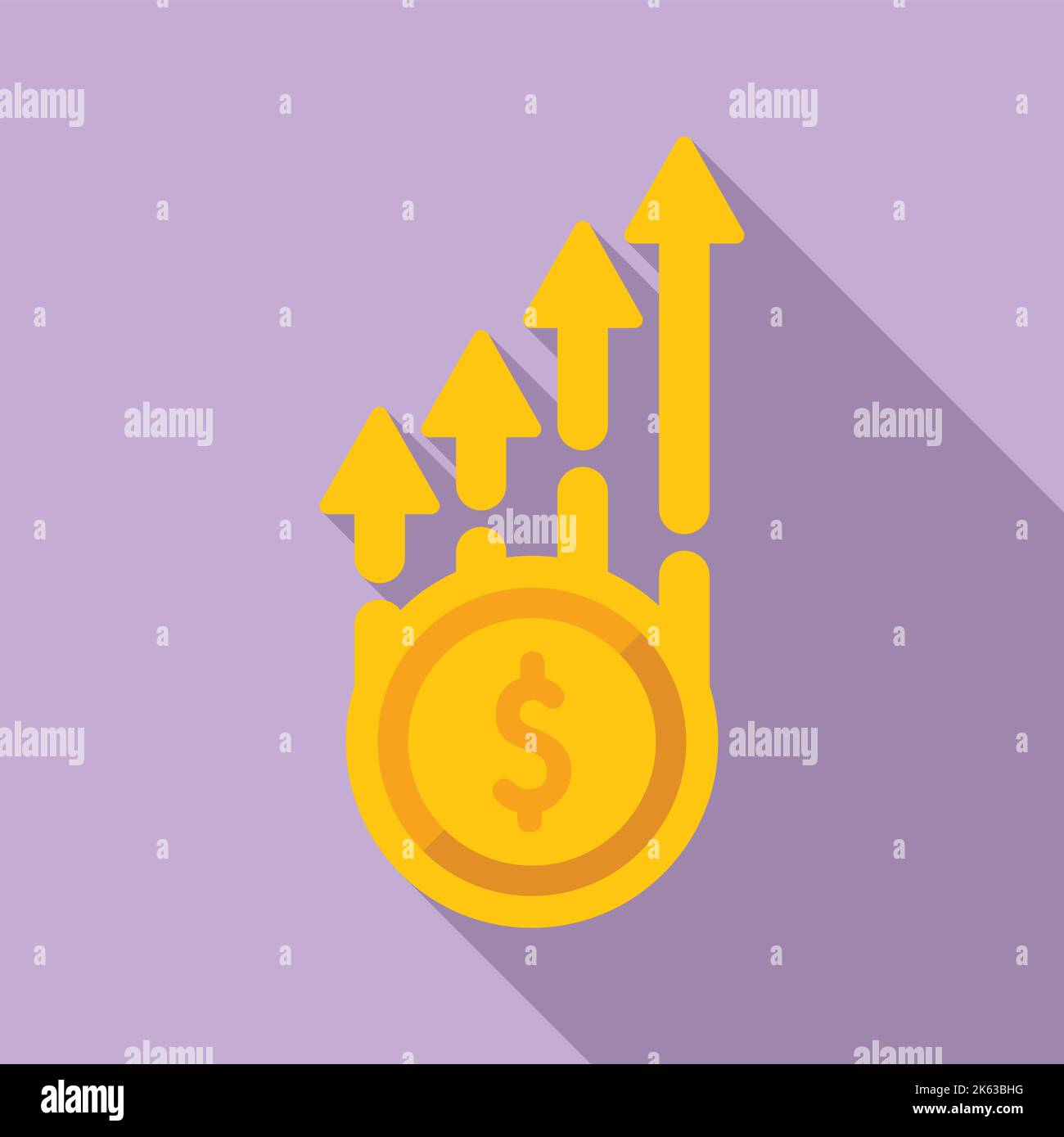 Money increase icon flat vector mobile business media profit stock