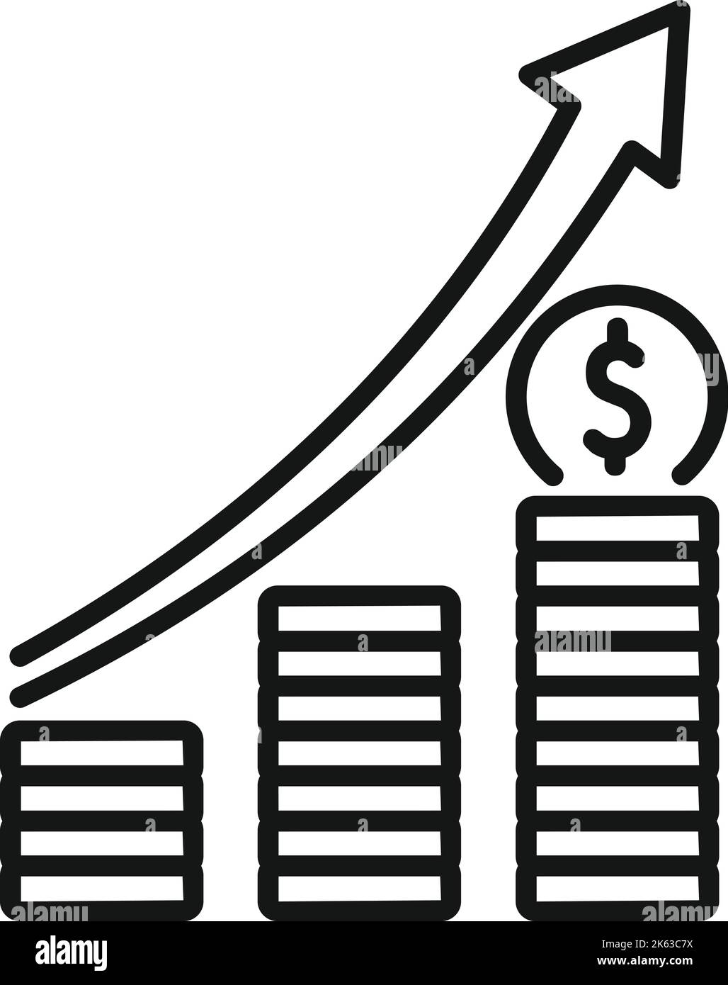 Grow monetize icon outline vector. Mobile strategy. Check earning Stock ...