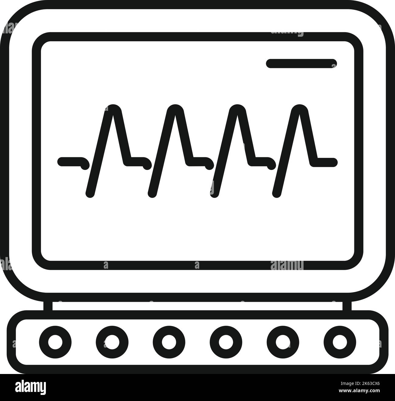 Heart monitor icon outline vector. Medical hospital. Rate screen Stock ...