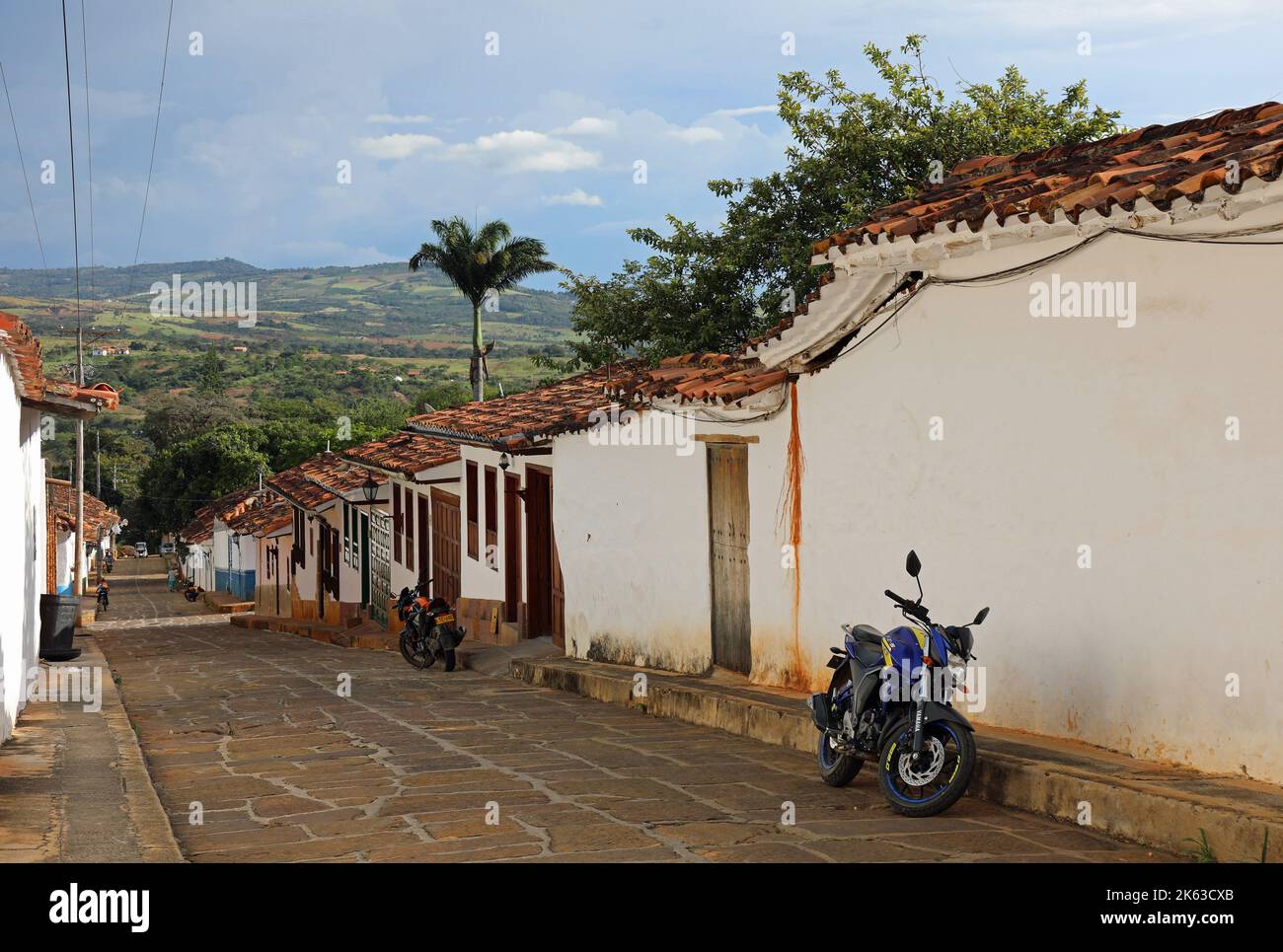 Colonial town of Barichara in Colombia Stock Photo
