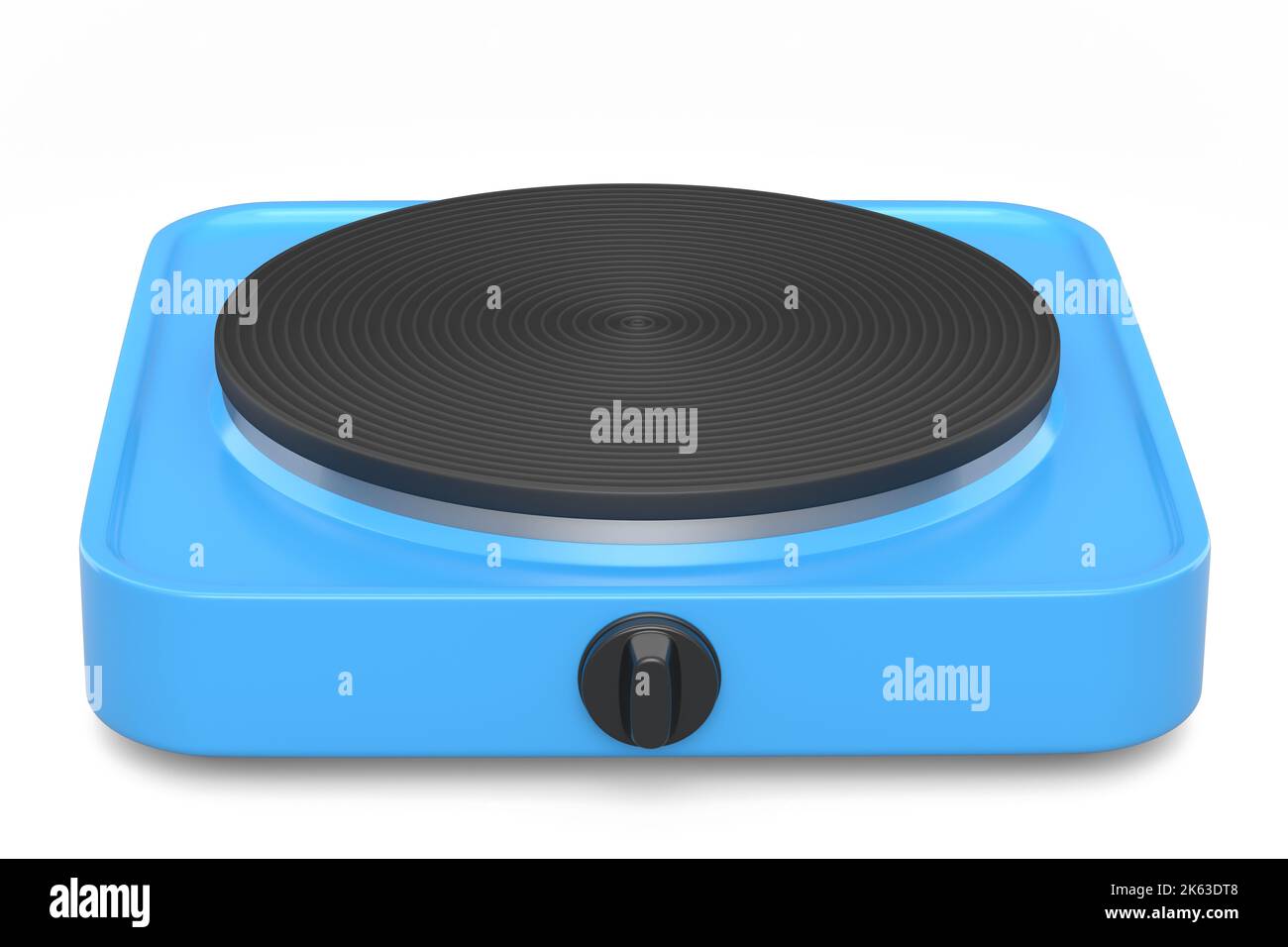 Portable camping electric stove isolated on white background. 3d render