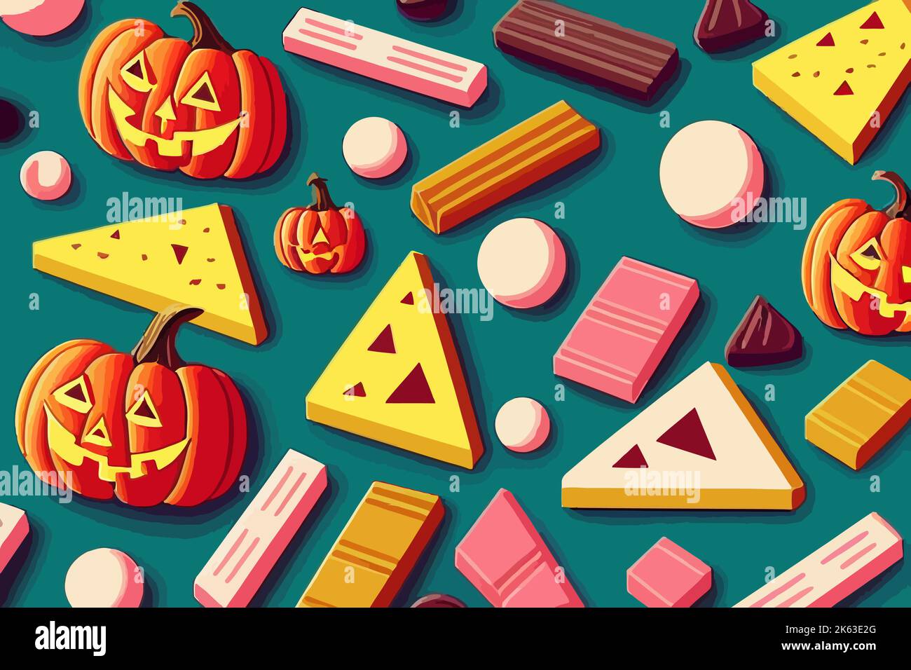 Halloween candy. Sweet candies, chocolate and caramel candies of ...