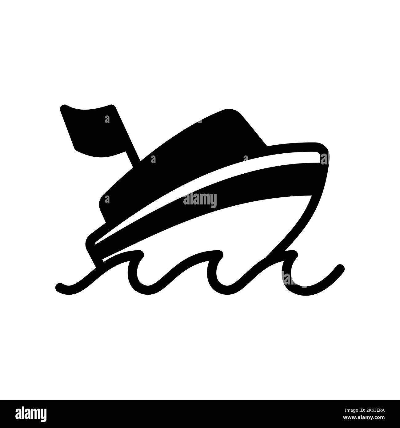 Electric Boat icon. go fast on water and oceans Stock Vector Image