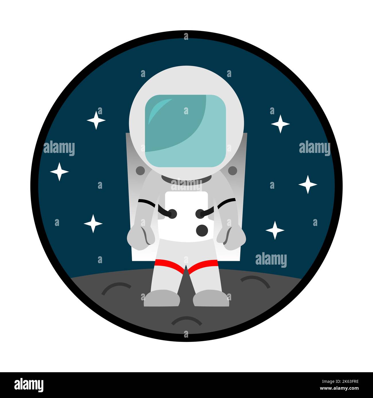 A space-themed icon of astronaut. Space concept design Stock Vector ...