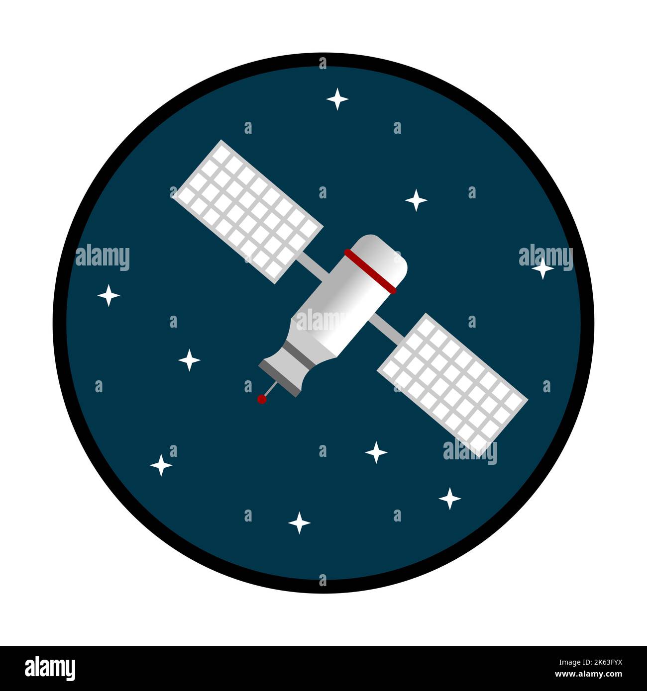 A space-themed icon of satellite. Space concept design Stock Vector ...