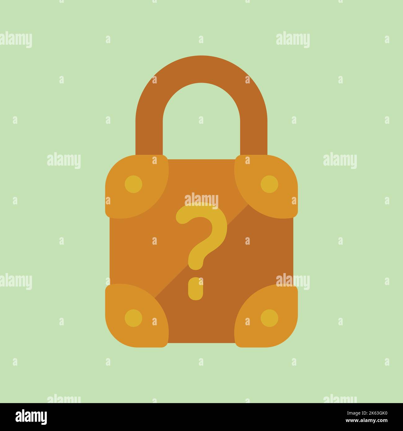 Lock password icon flat vector. Page log. Screen secure Stock Vector