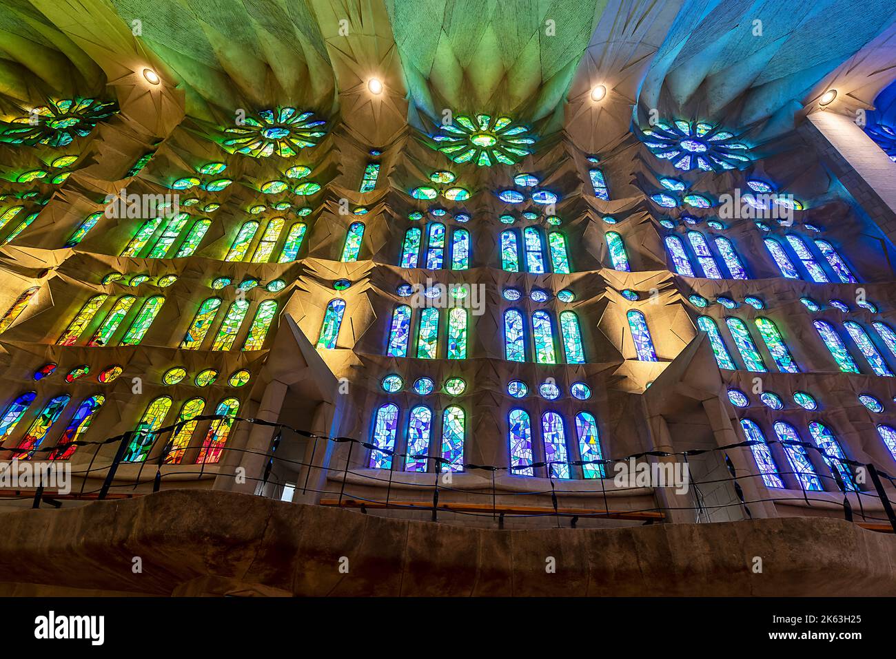 Interior Of The Sagrada Família, Church Of The Atonement Of The Holy ...