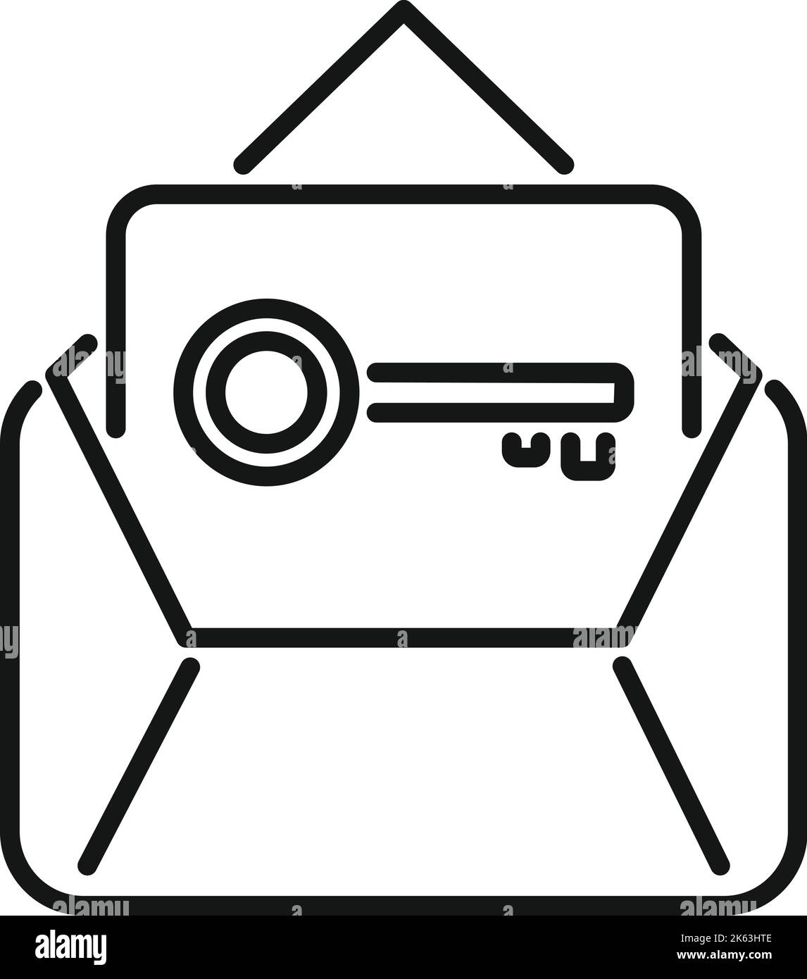 Mail password recovery icon outline vector. Cyber security.