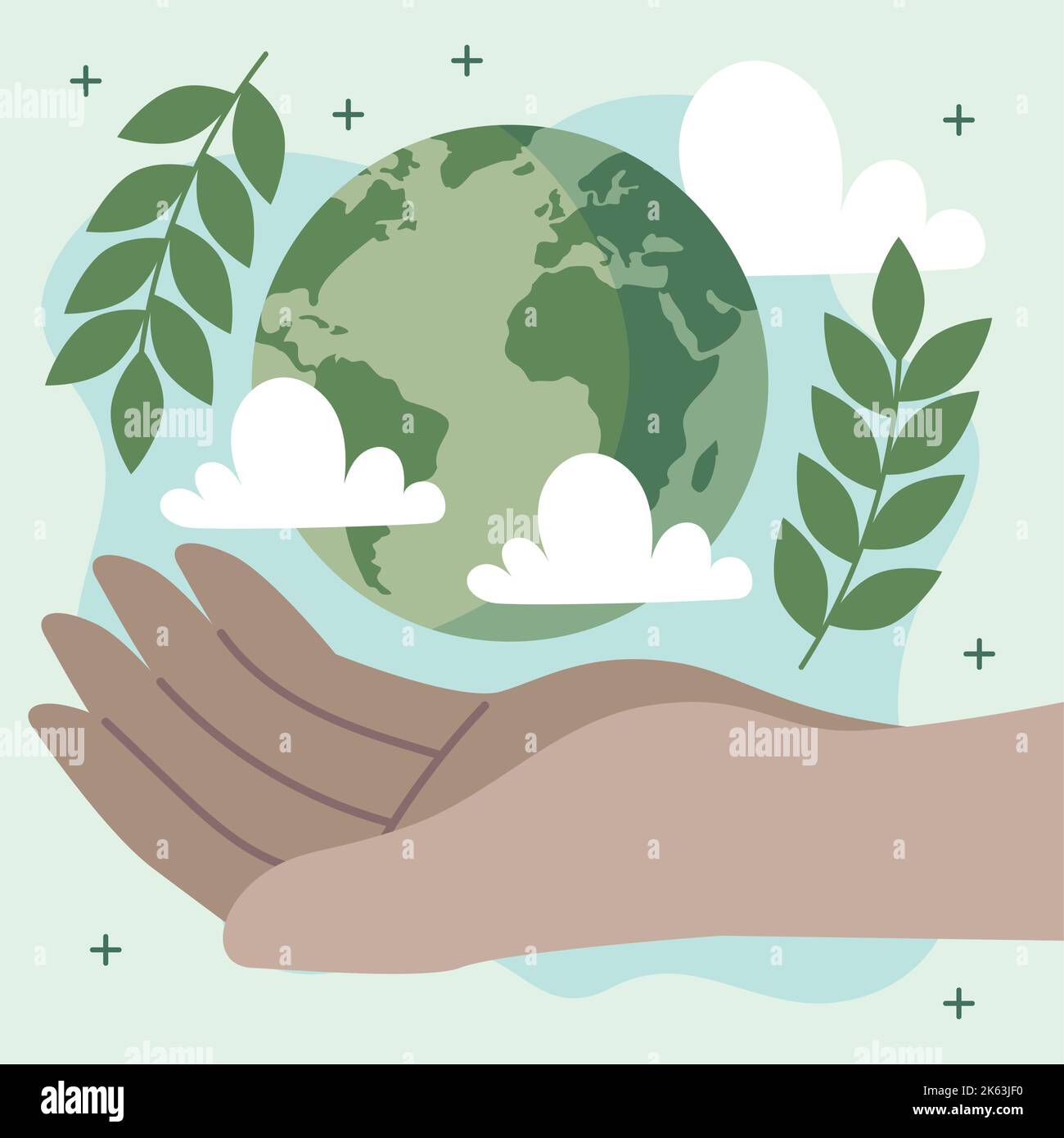 hand lifting ecology world planet Stock Vector Image & Art - Alamy