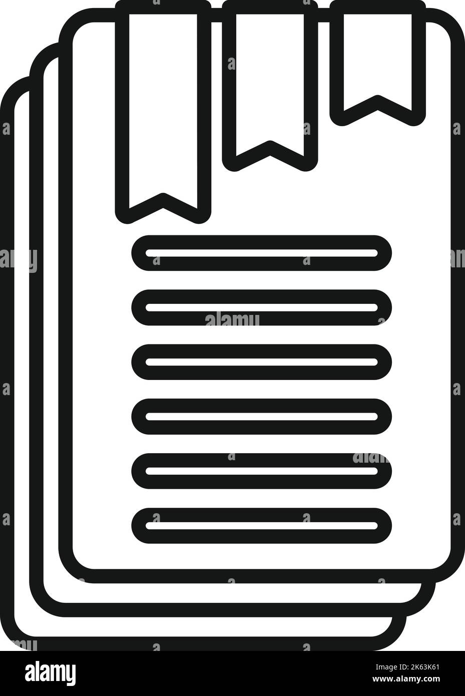 Bookmark icon outline vector. Book mark. Favorite star Stock Vector
