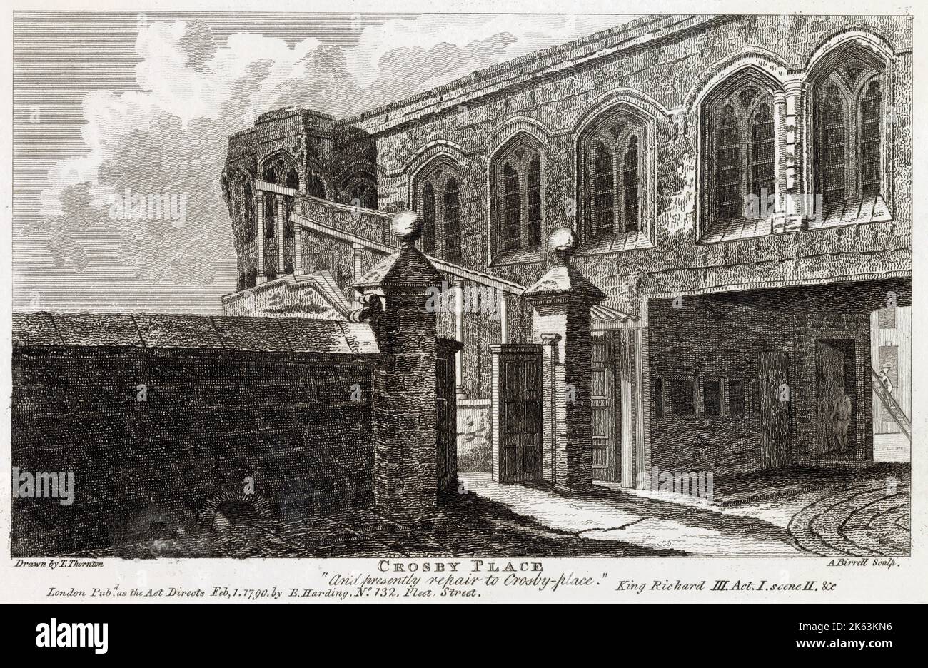 Exterior of Crosby Hall, Date 1790 Stock Photo Alamy