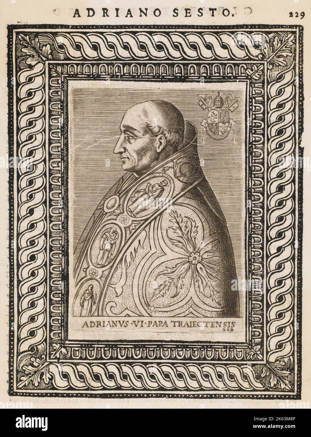 POPE HADRIANUS VI (Adriaan Dedel) the only Dutch pope Stock Photo