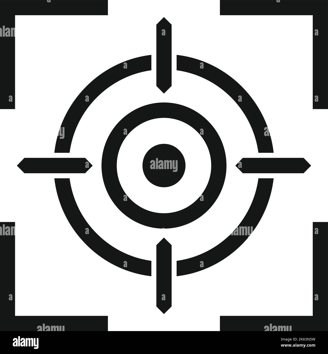 Focus career icon simple vector. Work goal. Self point Stock Vector