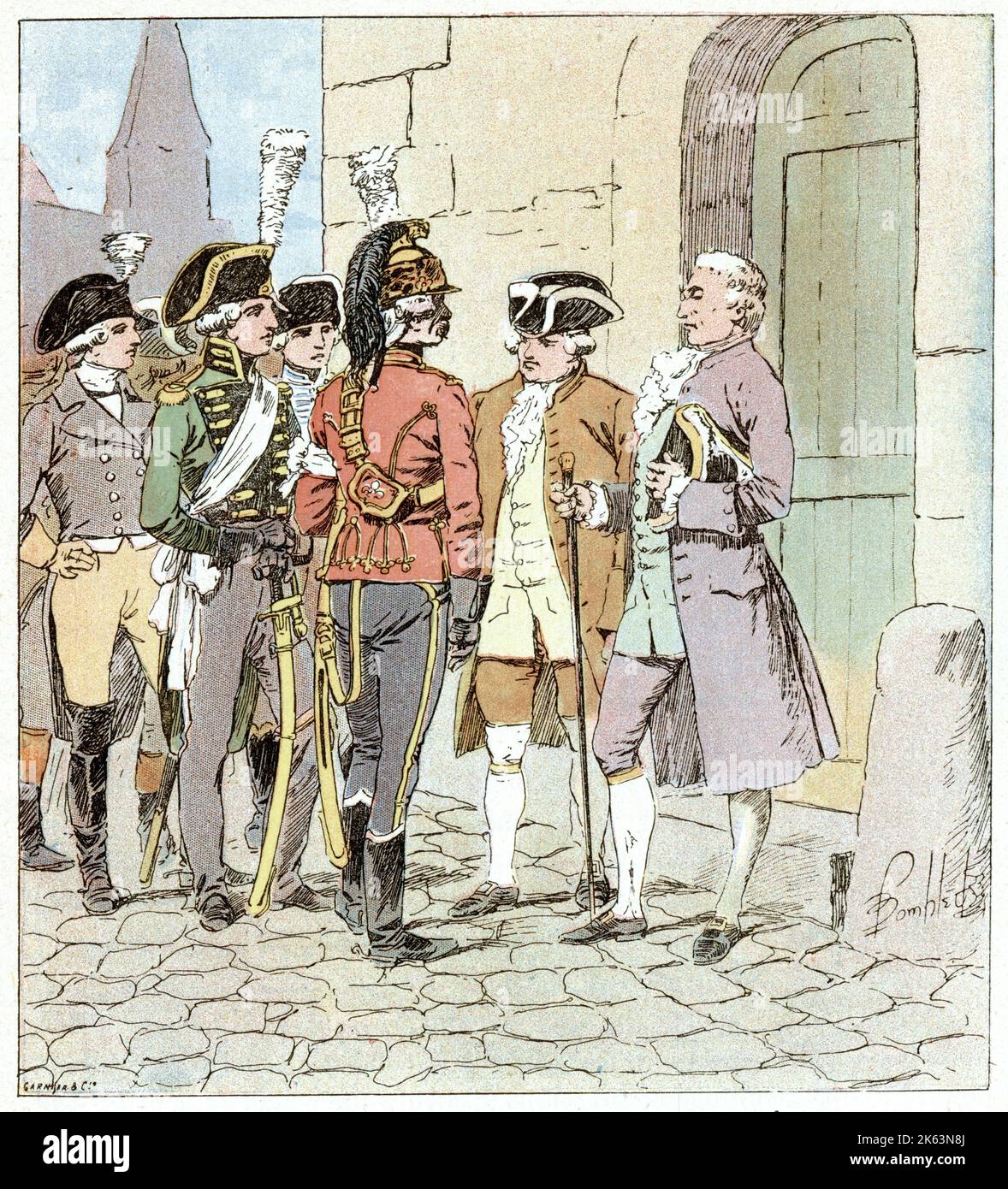 French aristocrats volunteer to join the army of the Republic Stock Photo