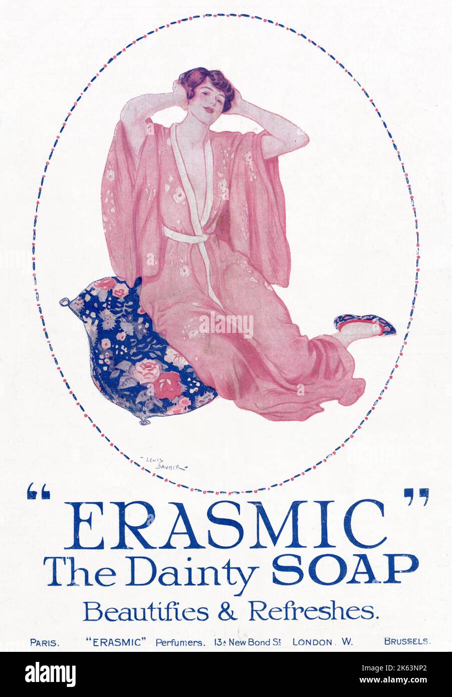 Erasmic Soap - beautifies and refreshes       Date: 1920 Stock Photo