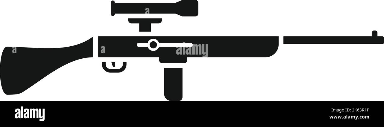 Sniper pistol icon simple vector. Gun scope. Combat army Stock Vector ...