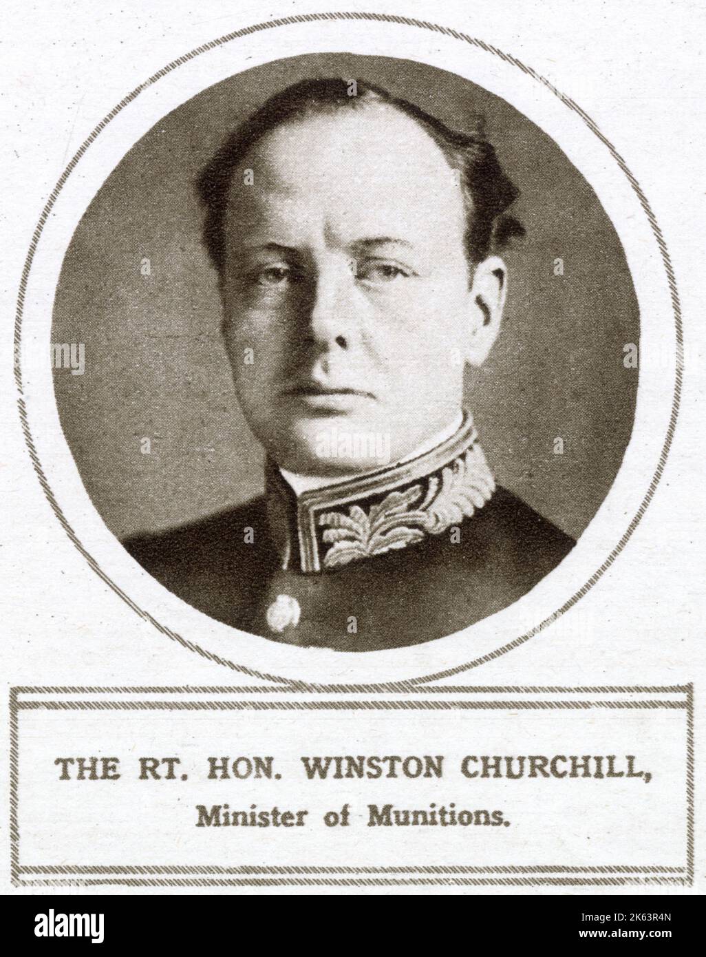 Winston Churchill (1874 - 1965), during World War One Churchill was Minister of Munitions later served as Prime Minister of the United Kingdom from 1940 to 1945, during the Second World War. Stock Photo