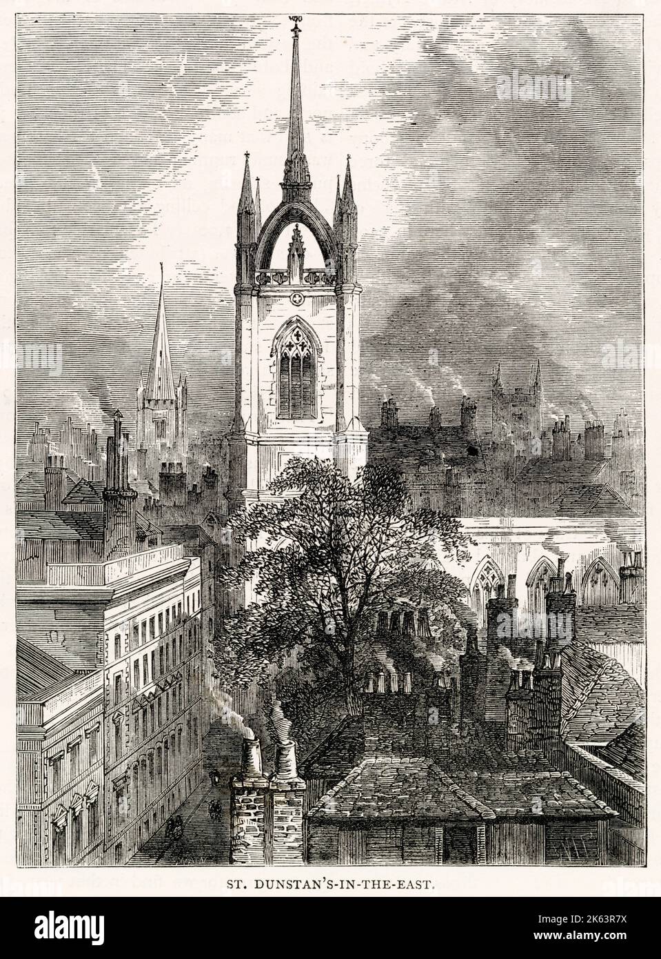 Exterior View Of St Dunstan Church Halfway Between London Bridge And 