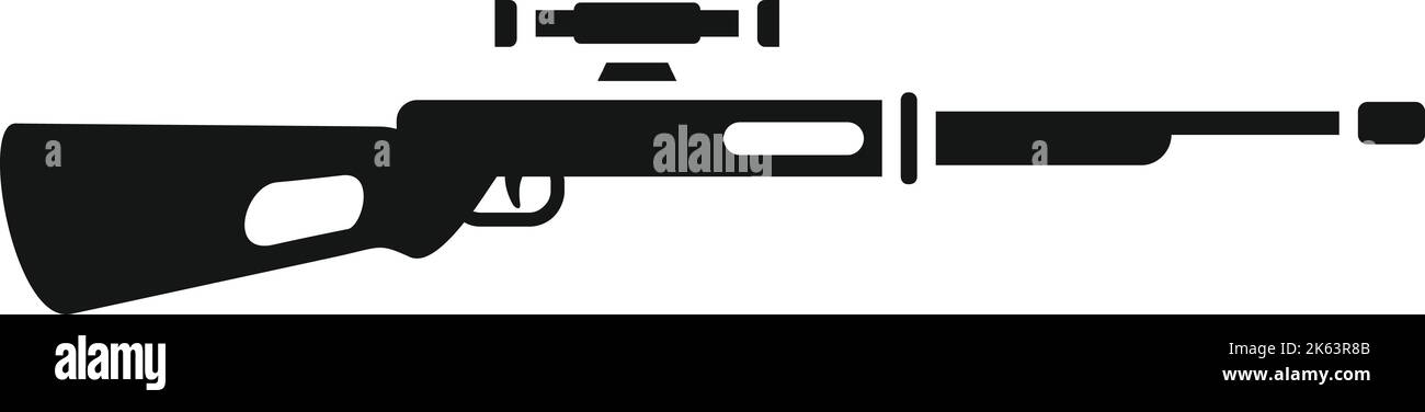 Military sniper icon simple vector. Weapon gun. War army Stock Vector ...