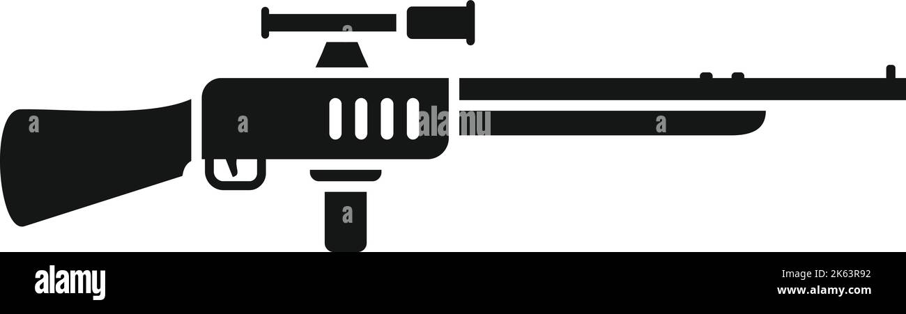 War sniper icon simple vector. Weapon gun. Combat army Stock Vector ...