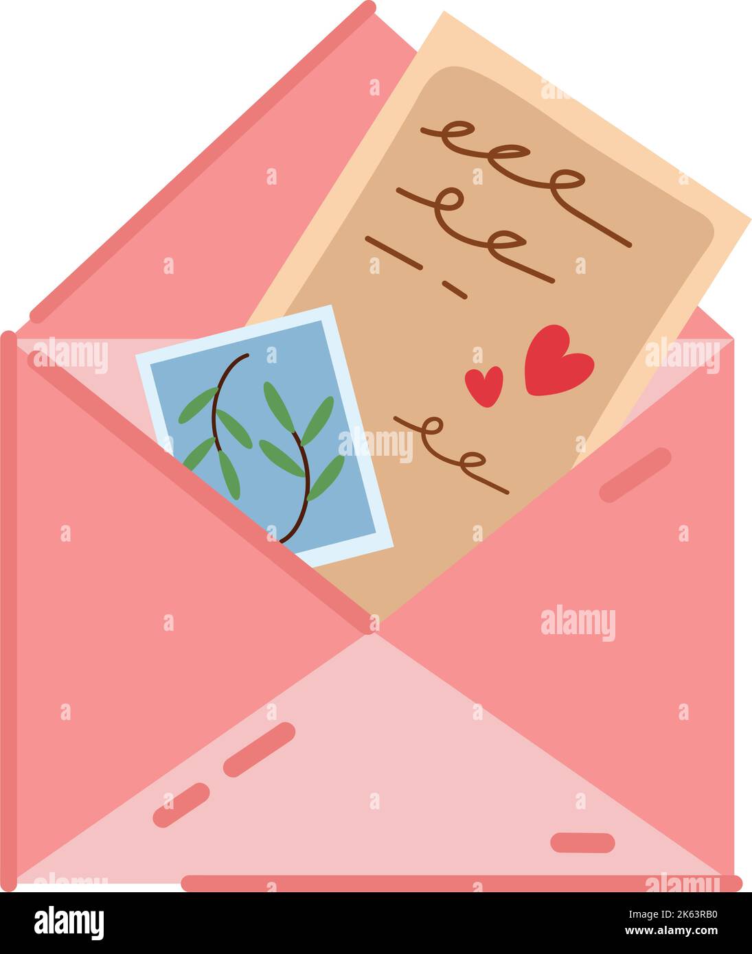 pink envelope open Stock Vector Image & Art - Alamy