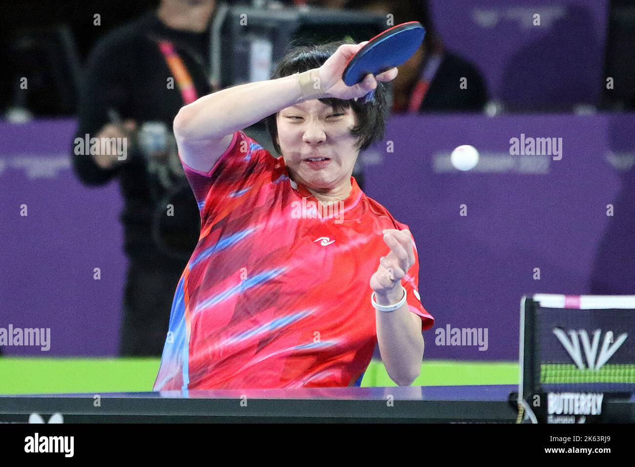 Ai Xin TEE of Malaysia (pictured) in the mixed doubles table tennis at