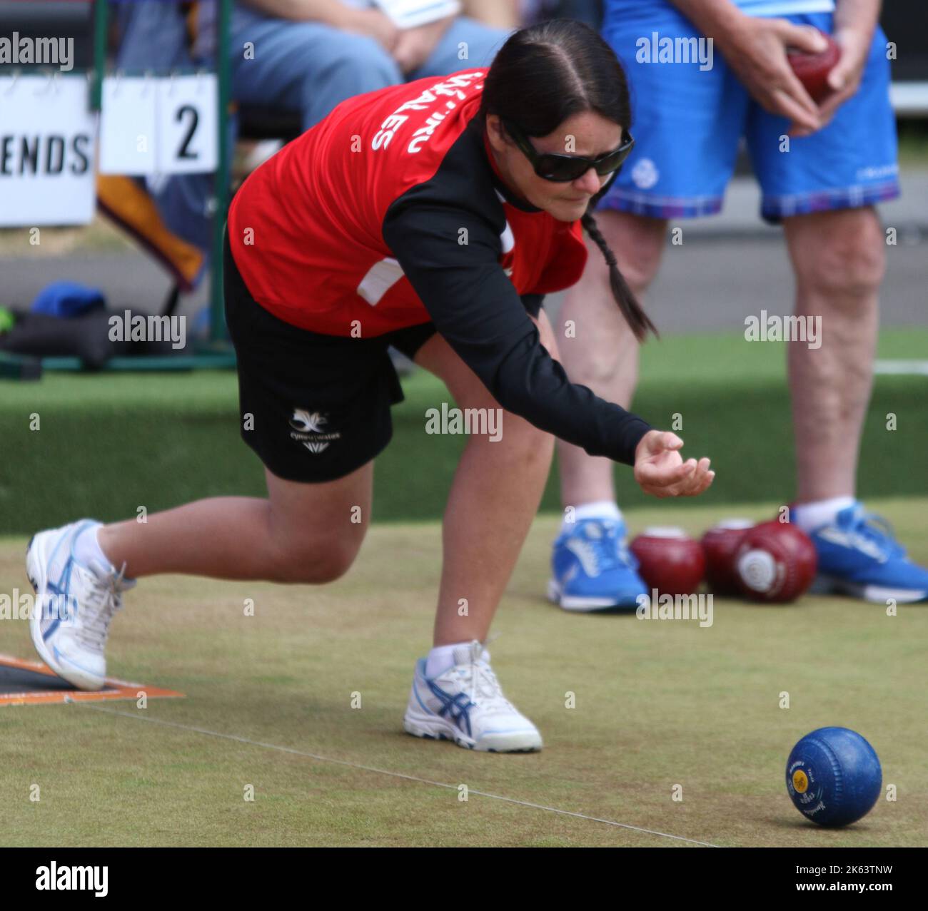 Julie THOMAS (Lead) of Wales (pictured) v Scotland in the Para Mixed