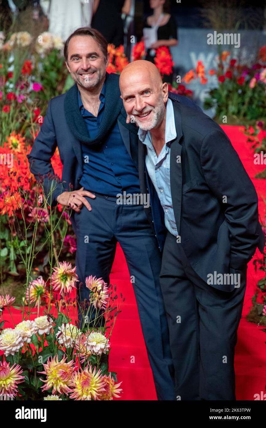 Gent, Belgium. 11th Oct, 2022. actor Michaal Pas and director Nic Balthazar pictured during the opening night of the 'Film Fest Gent' film festival in Gent on Tuesday 11 October 2022. This year's edition is taking place from October 11th to 22nd. BELGA PHOTO NICOLAS MAETERLINCK Credit: Belga News Agency/Alamy Live News Stock Photo