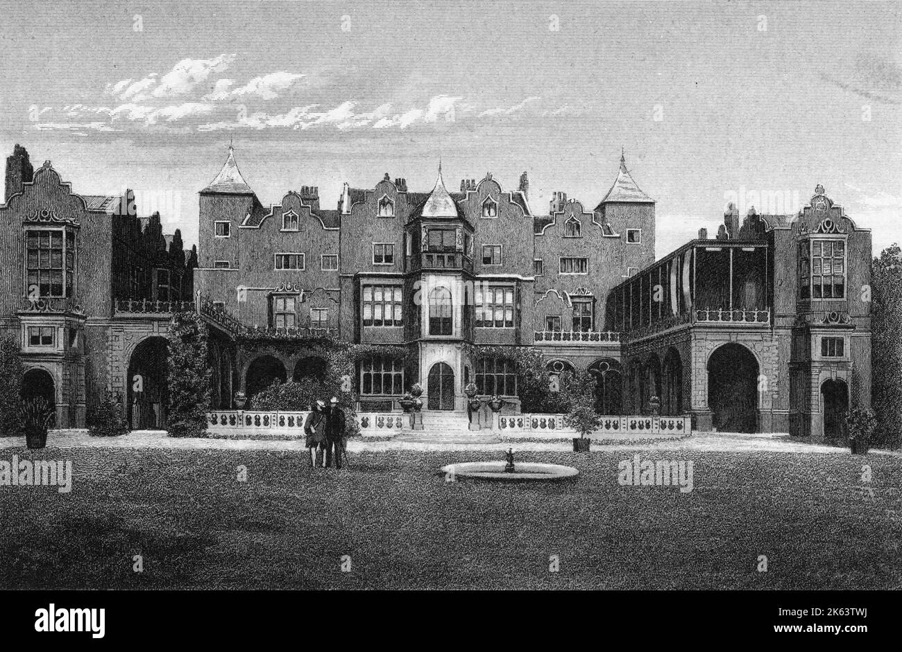 General view of the house          Date: early 20th century Stock Photo