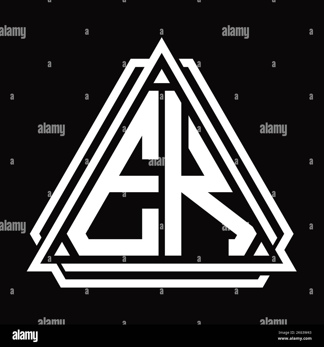 EK Logo letter monogram with triangle shape design template isolated on ...
