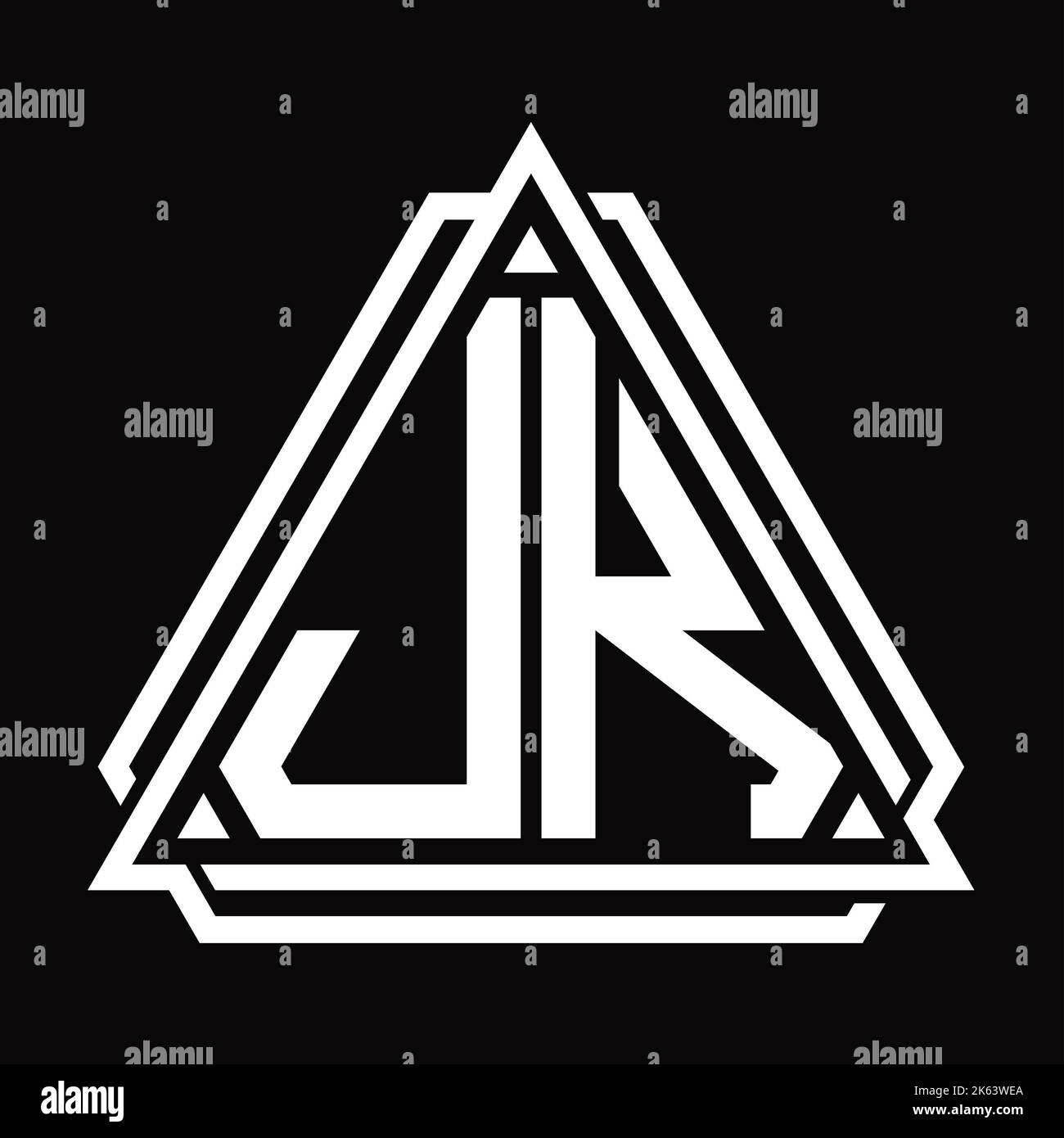 JK Logo letter monogram with triangle shape design template isolated on ...