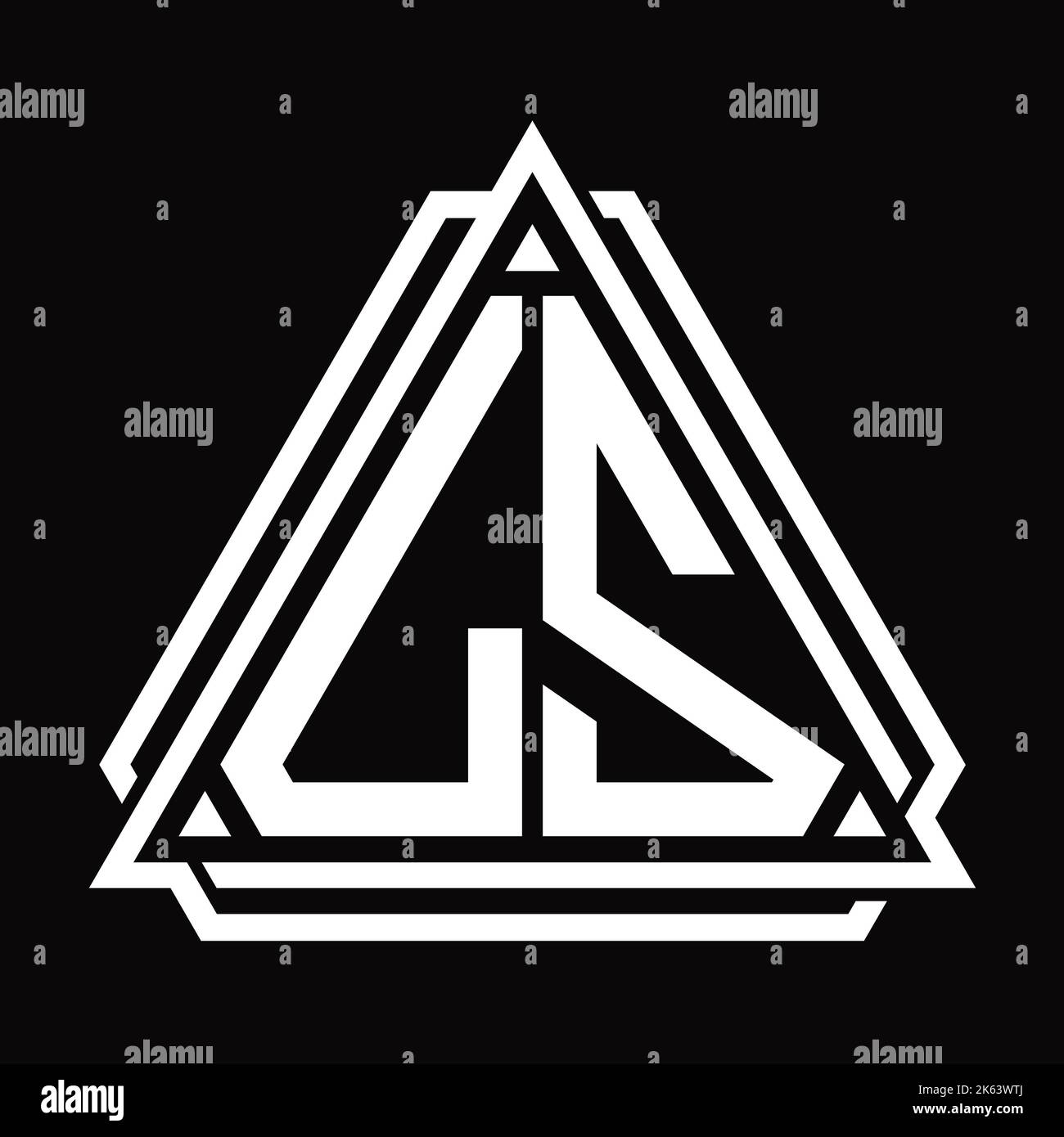 LZ Logo letter monogram with triangle shape design template isolated on ...