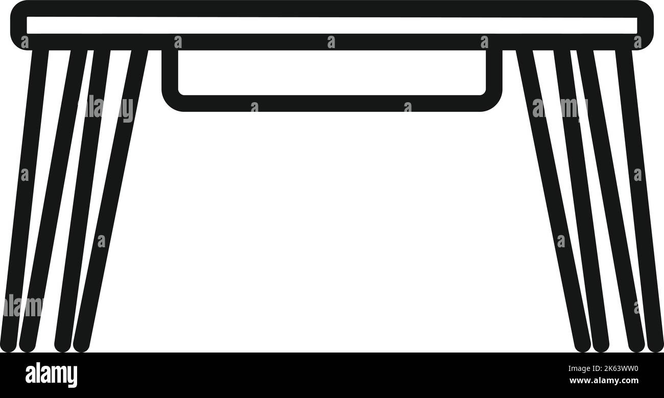 Top table icon outline vector. Object kitchen. Round circle Stock ...
