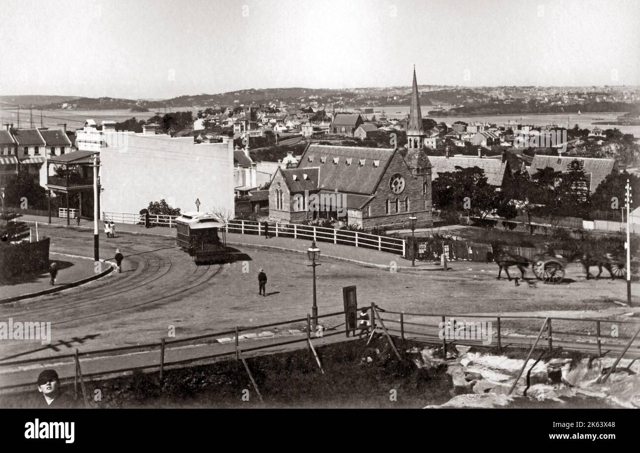 Naremburn, NSW, Australia, circa 1890s - St Leonard's Catholic church. Stock Photo