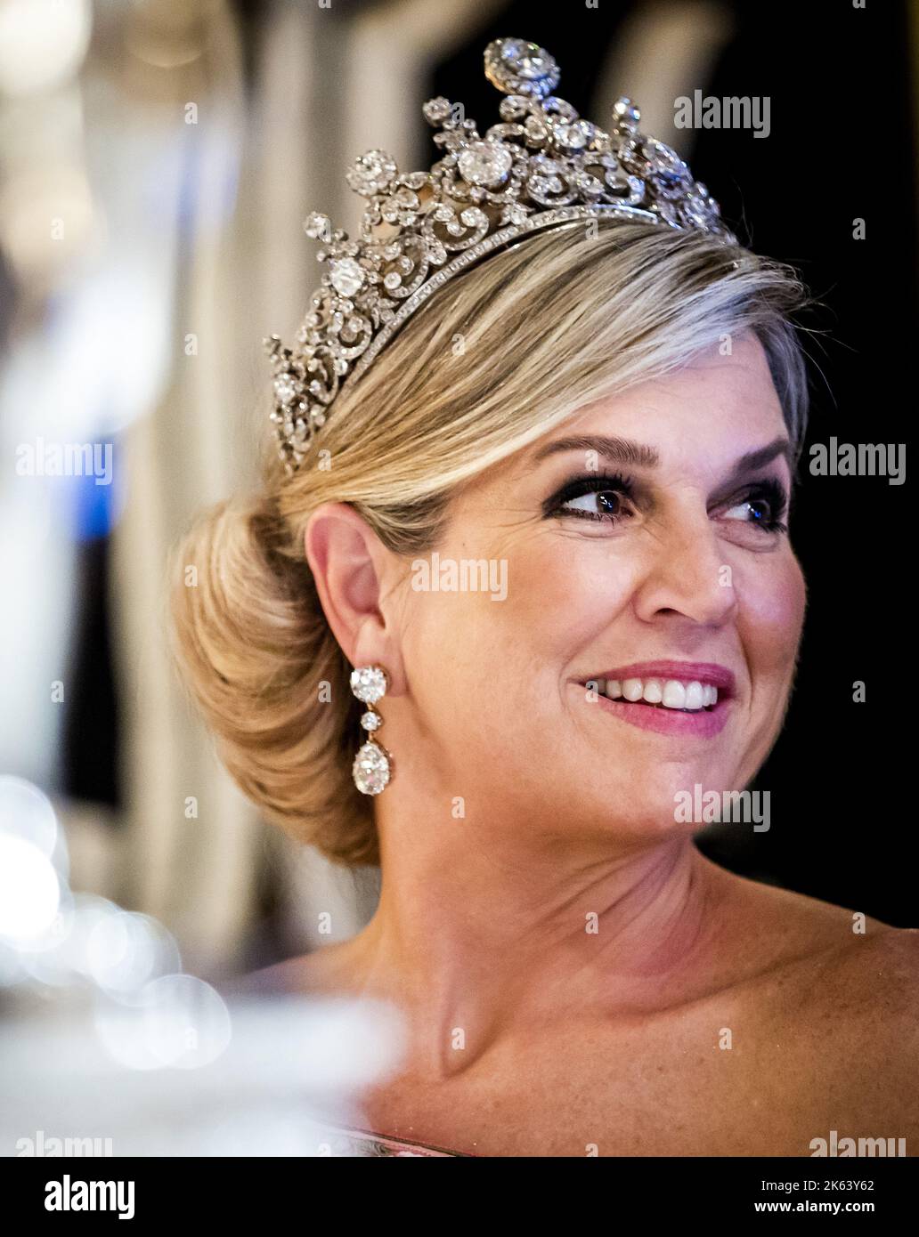Stockholm, Sweden. 11th Oct, 2022. 20221011 213539 STOCKHOLM Queen Maxima during the state